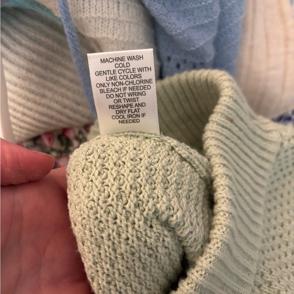 Sincerely Jules Textured Knit Wide Leg Light Green Pants Woman’s Size XS - Picture 6 of 6